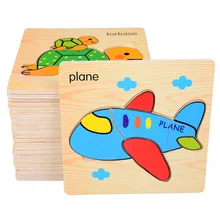 Новое поступление детские игрушки 8 шт./компл. животные/автомобиль головоломки имеют справочную фотографию Детские деревянные игрушки обучающий подарок