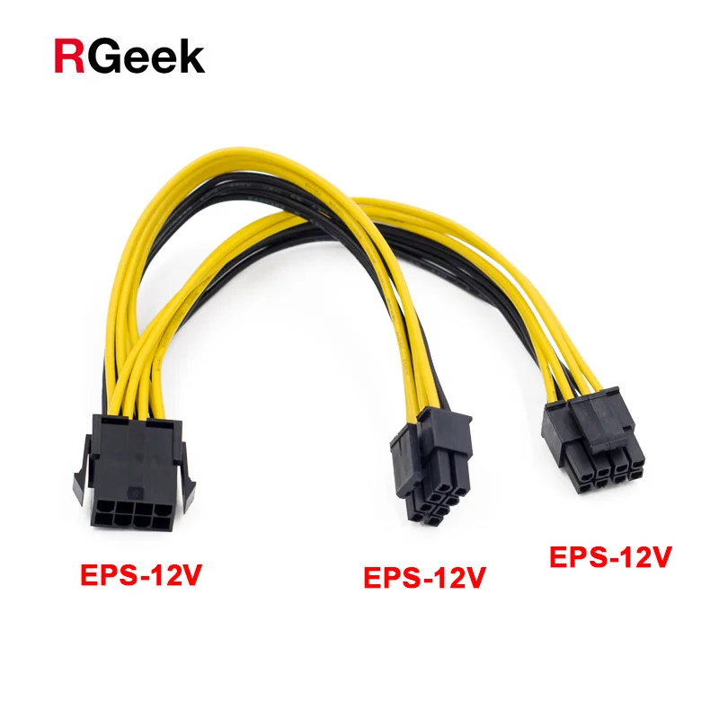 8 к двойной Pin EPS 12V кабель источника питания для материнской платы Y разветвитель