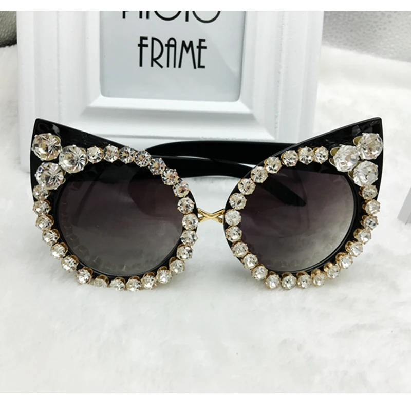 44 Top Images Cat Eye Glasses With Rhinestones / Aliexpress.com : Buy 2019 Brand Cat Eye Sunglasses for ...