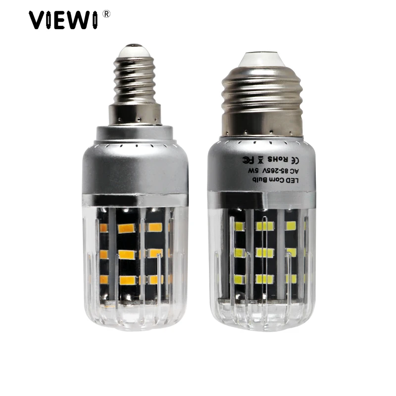 Bombillas led e 14 E12 E 27 5 Вт кукурузная лампа 110 В 220 алюминиевый прожектор