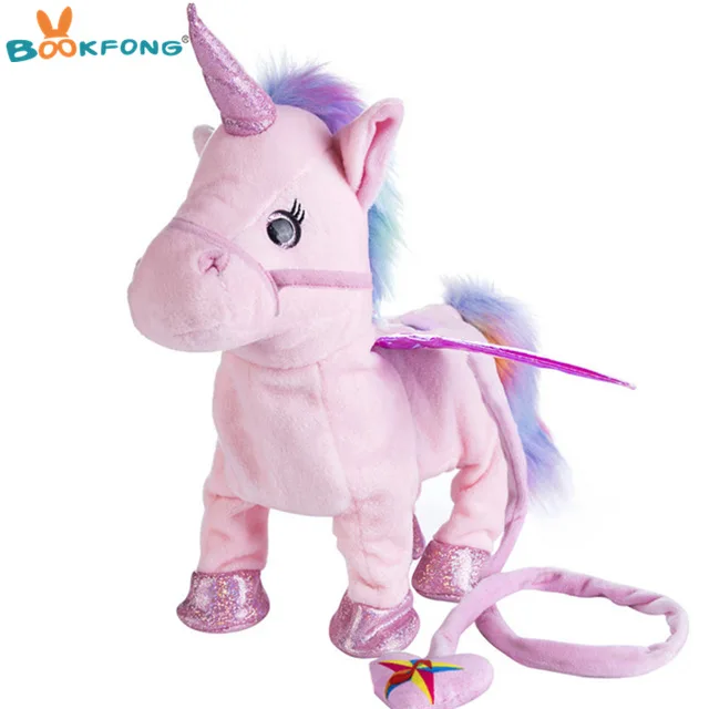 35cm pink A Мультяшная плюшевая игрушка в виде единорога Kawaii, единорога, лошадка с куклой, мягкая плюшевая подушка в виде животного, высокое качество, детский подарок на день рождения, Рождество, 20-85 см - Цвет: 35cm pink A