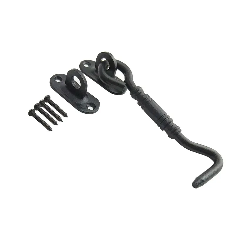 

Custom American barn door lock hook stainless steel carbon steel door latch door lock Black for interior doors