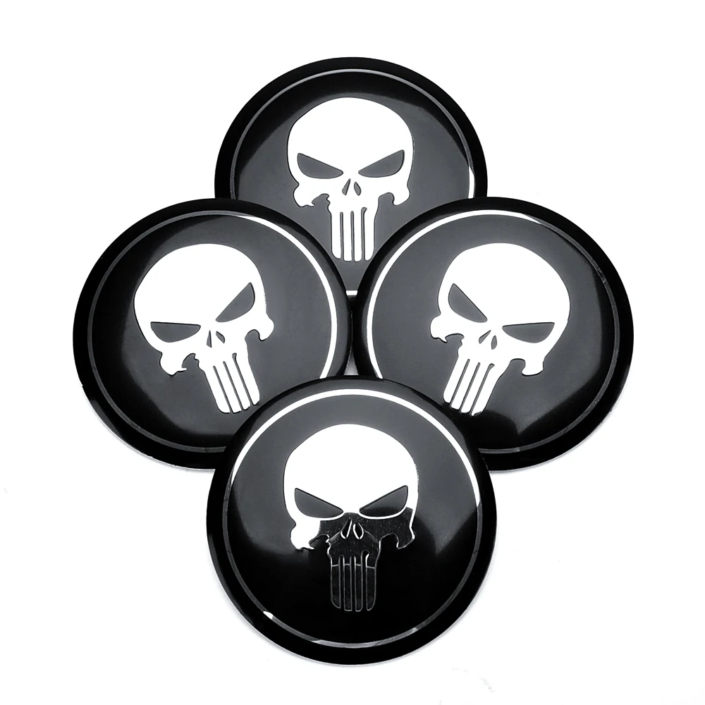 

4pcs 56mm Car Wheel Center Cap for Kia Optima Rio Ceed Soul K2 K3 K5 Skull Head Hubcaps Emblem Badge Logo Cap Car Sticker