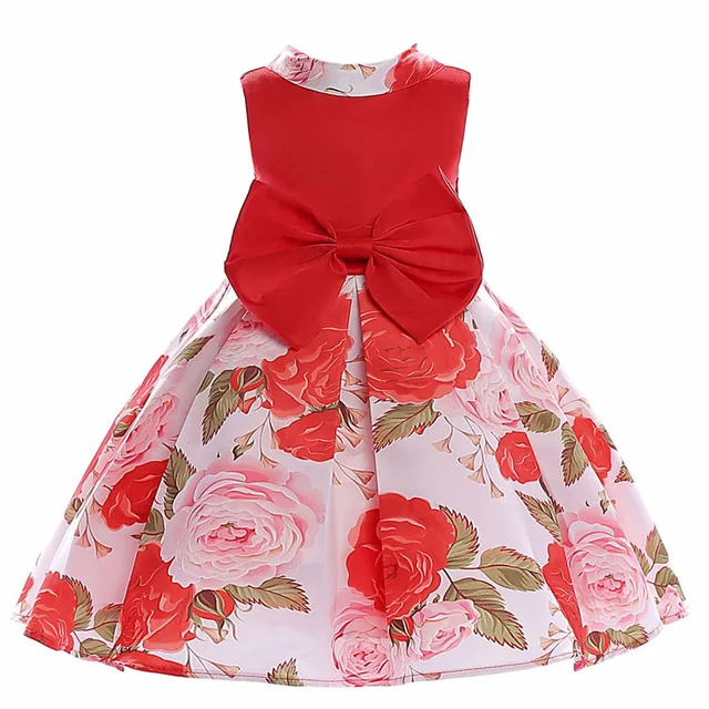 Г. Лидер продаж; детское летнее платье принцессы в полоску с бантом для девочек; одежда для маленьких девочек на свадьбу; платье для девочек - Цвет: Red