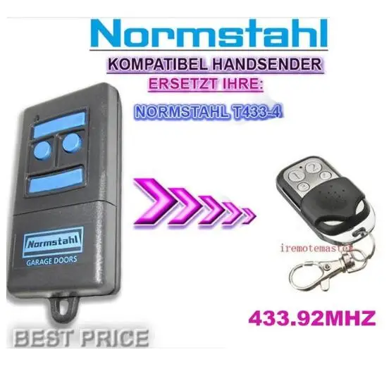 Normstahl T433-4 замена двери гаража дистанционного управления 433 92 мГц плавающий код
