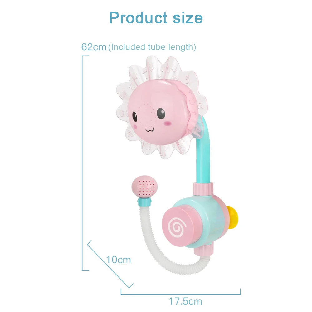 Забавный детский смеситель для душа с подсолнухом, носик для детской ванны, детские игрушки для купания, летние игрушки для купания, Recien Nacido