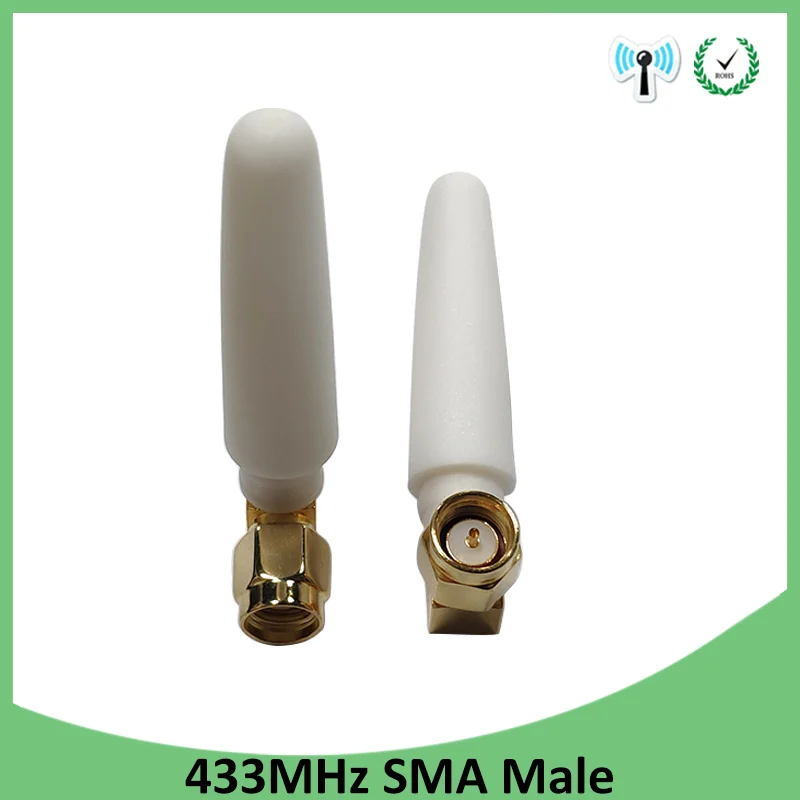 

20pcs 433MHz Antenna 2.5dbi SMA Male Connector 433 mhz directional antena waterproof antenne for Lorawan watermeter Gasmeter