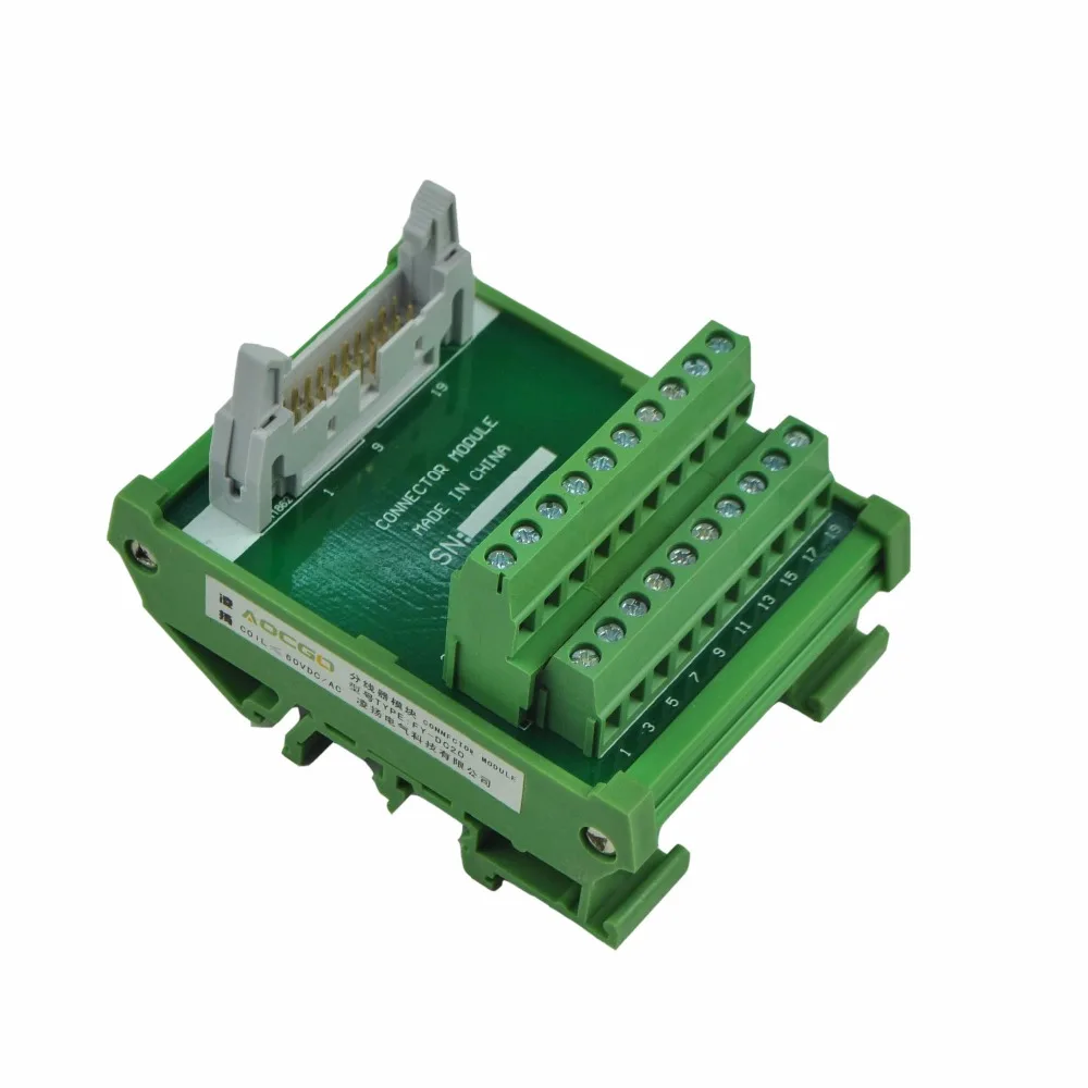 DIN рейка крепление 20P винтовой клеммный блок адаптер модуль|module|module adapter |