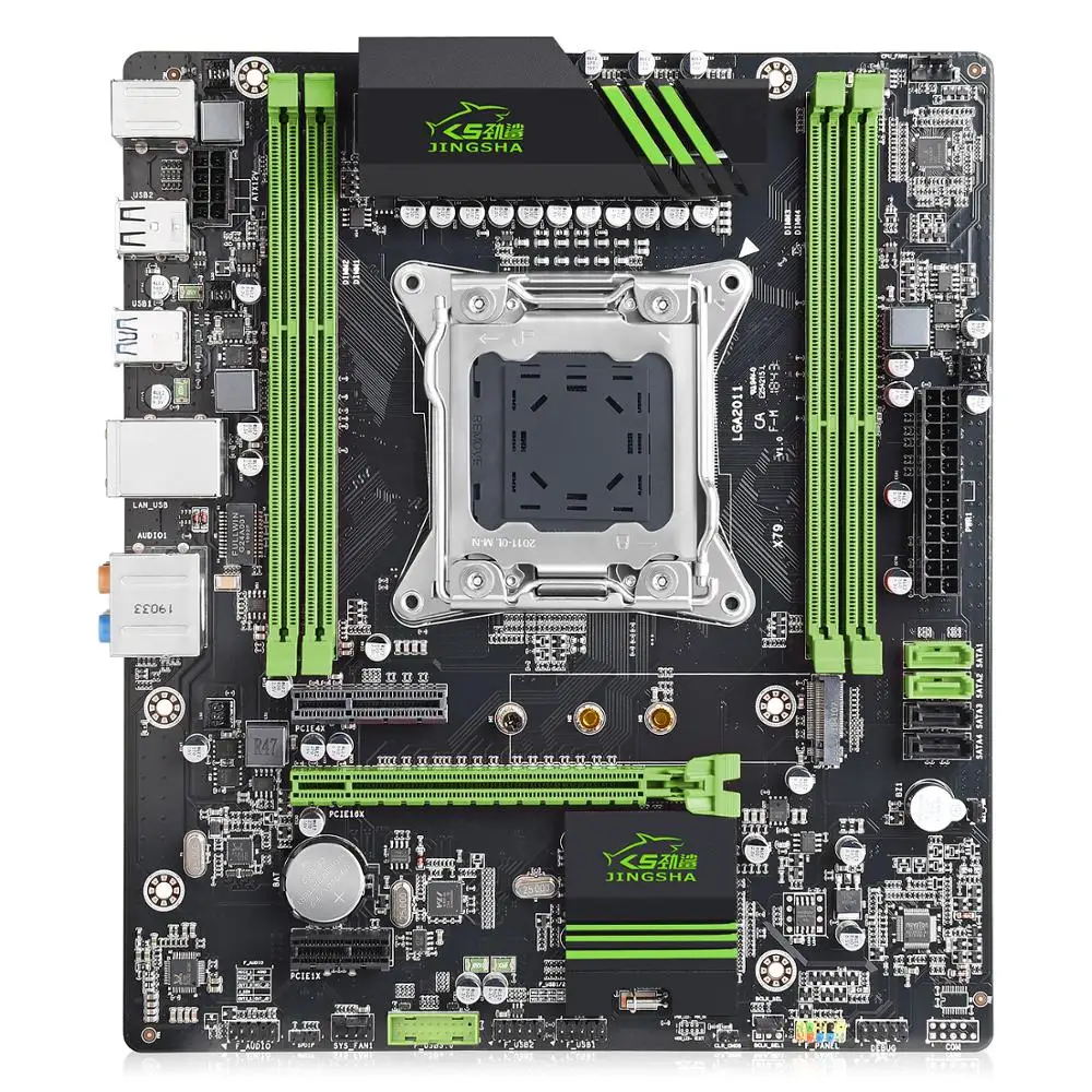 Материнская плата JINGSHA X79 Turbo LGA2011 ATX USB3.0 SATA3 PCI E NVME M.2 SSD с поддержкой памяти REG ECC и