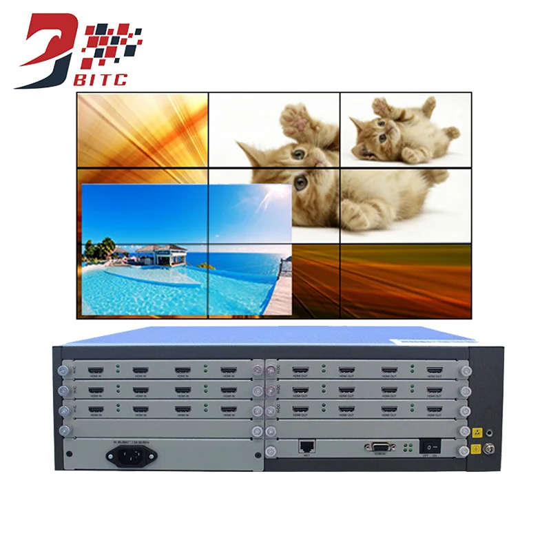 

SZBITC Multiscreen Splicing Processor 12x12 HDMI Matrix Seamless Switching PIP Arbitrary Windows RoamingFor LCD TV Displayer