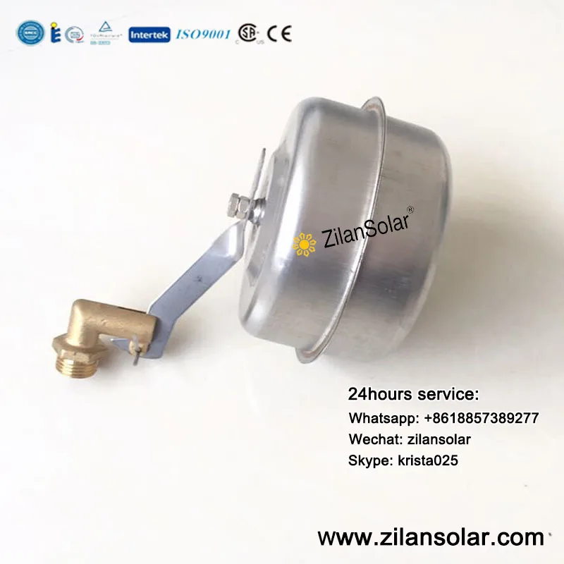 solar water heater SUS304 float ball with brass switch valvein Solar