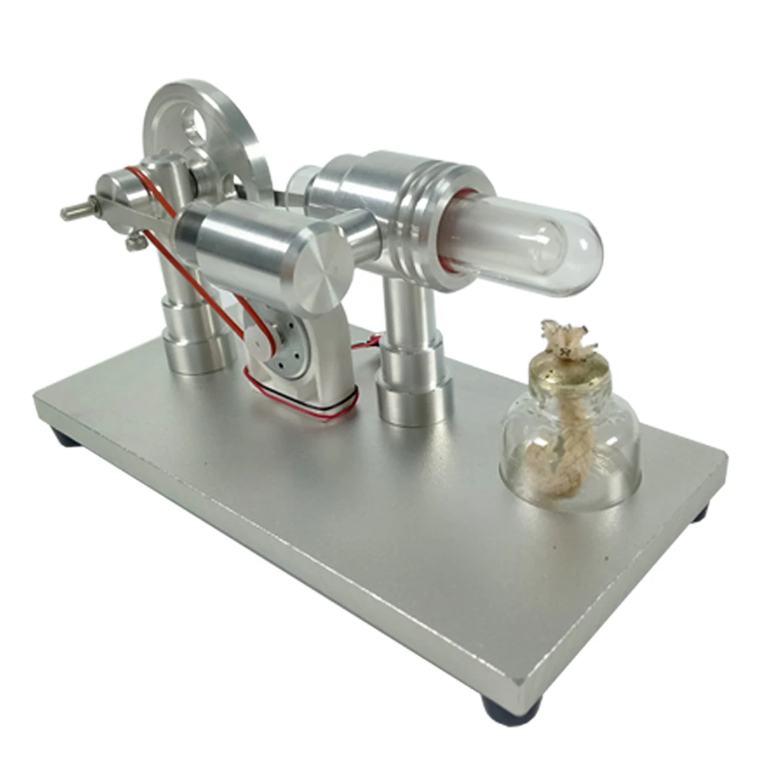 

New Arrival Stainless steel Mini Hot Air Stirling Engine Motor Model Educational Toy Science Experiment Kit Set For Chuldren