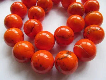 

high quality turquoise beads round ball green pink hot red blue oranger black mixed jewelry beads 18mm full starnd