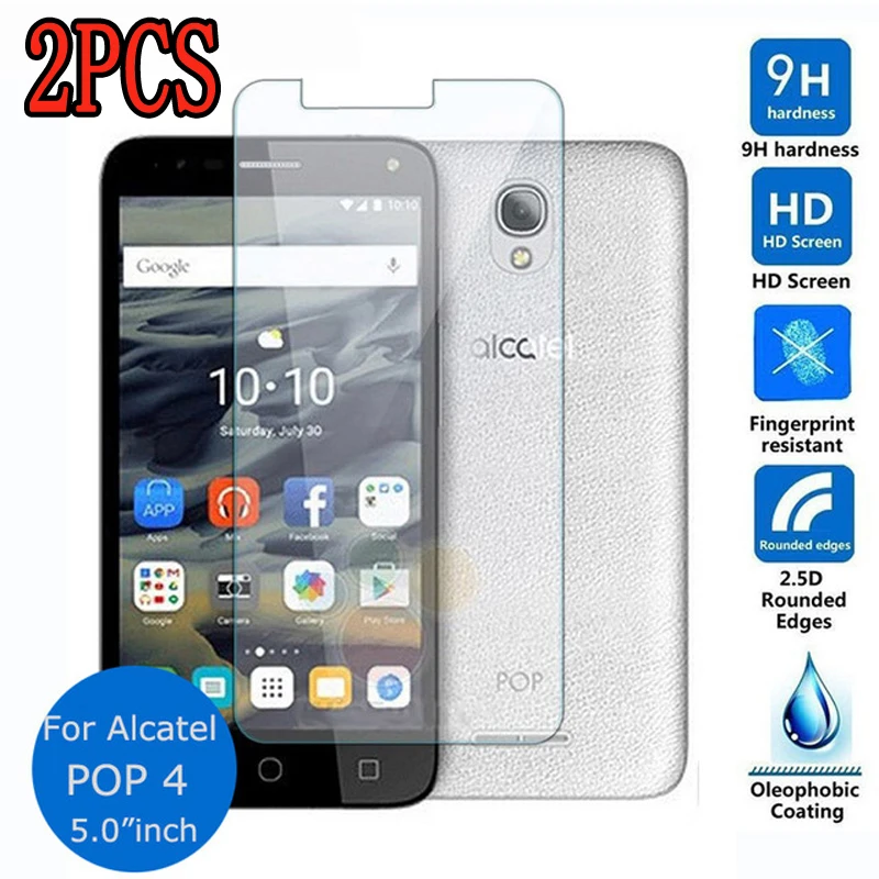 2 шт закаленное стекло для Alcatel One Touch POP 4 защитная пленка 9H защита экрана