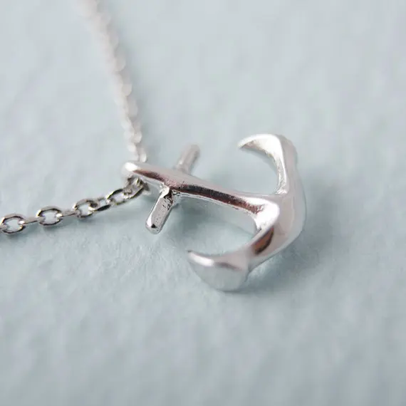 Крошечный Якорь Ювелирные изделия Подвеска Ожерелье для женщин чокер ожерелье