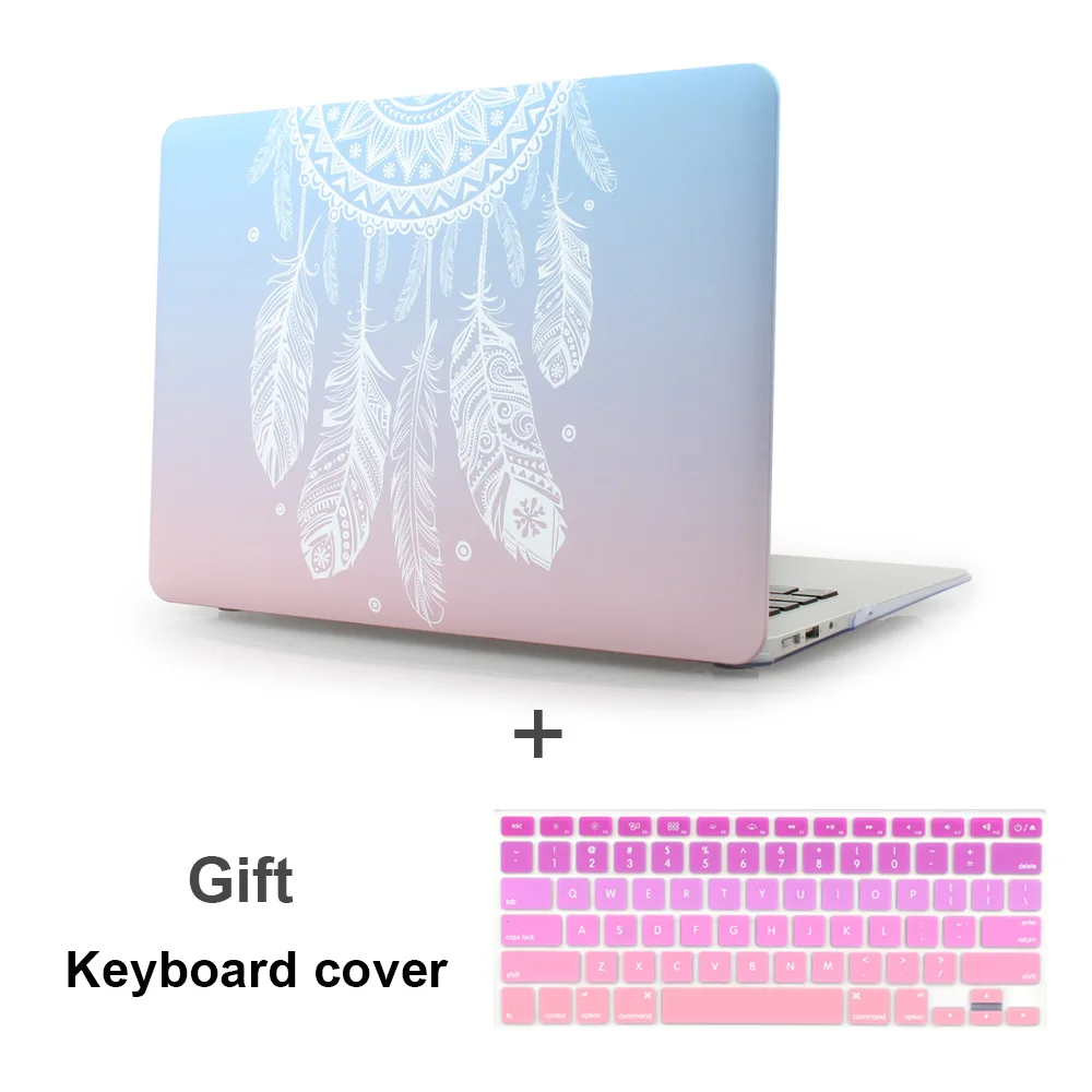 M357 Пластиковый жесткий чехол с клавиатурой для MacBook Air 13 11 Pro 13 15 Touch Bar A2159 A1932 12 1" Ловец снов - Цвет: M357