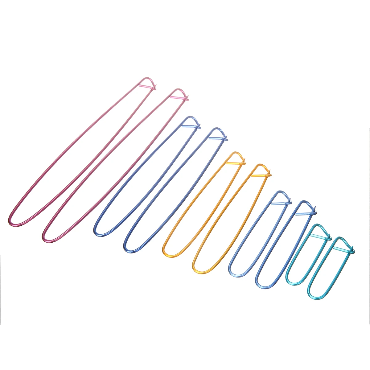 10pcs 5 Sizes Aluminum Stitch Holders Crochet Knitting Needles Widget Hook for Making Sweater Scarf 65/90/120/150/200mm