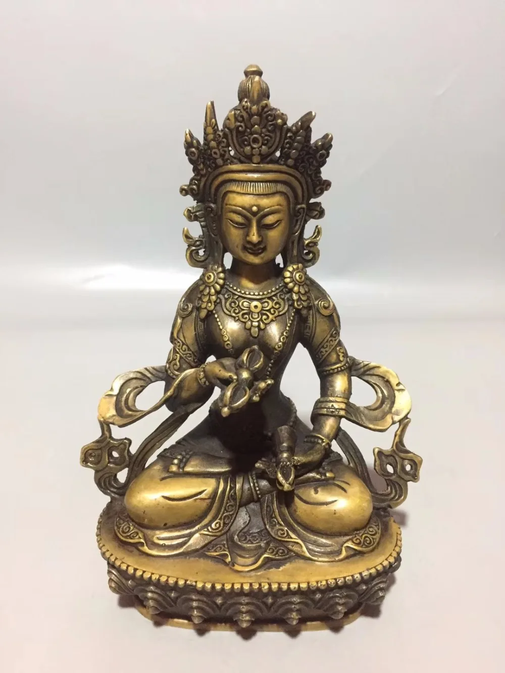 

Collection Tibet Bronze handmade Vajrasattva statue,Home/office desk Buddhist temple decoration buddha sculpture