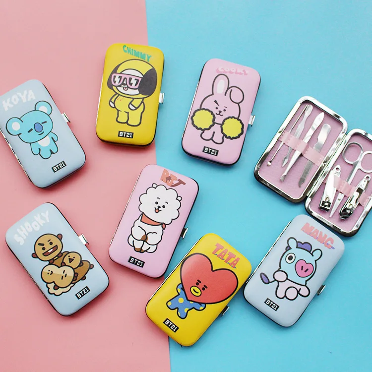 

7 Styles KPOP Nail Clippers Set KPOP Accessories Gifts For KPOP Fans KPOP Army Bomb KPOP Cooky Tata Suga Rj Products