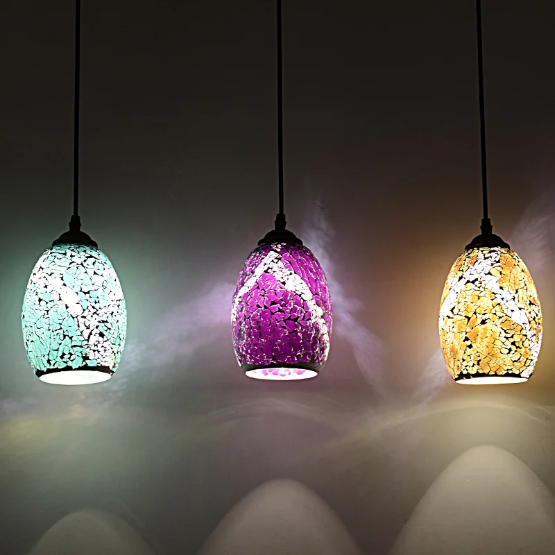 Light Gl Pendant Lights Style Country Balcony Bar Mosaic Light Gl Pendant Lights Style