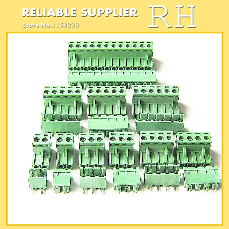

10PCS/lot 2EDG5.08 2P 3 4 5 6 7 8 9 12P 5.08MM Splice Straight needle