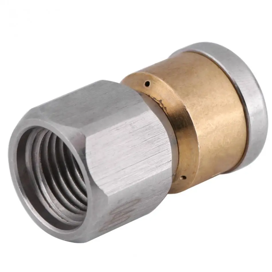

Sewer Cleaning Nozzle Stainless Steel Pressure Sewer Cleaning Pipe Drain Washing Rotary Nozzle 1/4 BSP Female