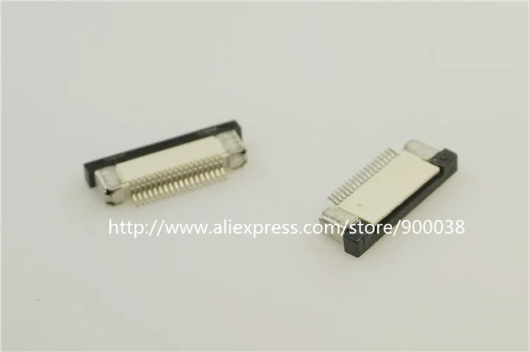 

10pcs FPC connector 0.50 mm 0.020" 18 Pin Bottom Contact Right angle SMD ZIF Slide Lock Surface Mount