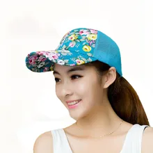 Новая женская цветочная бейсболка, сетчатая Весенняя и летняя Солнечная шляпка для отдыха, бейсболка