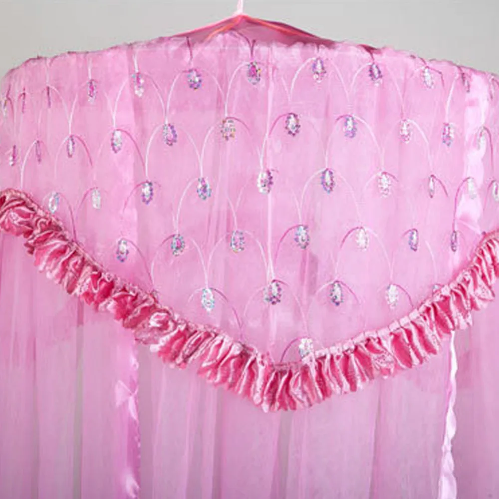 NEW ANTIQUE STYLE HANGING MOSQUITO NET FLORAL BED CANOPY FLY INSECT PROTECTION