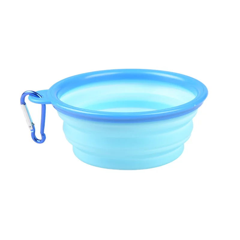 Silicona plegable perro alimentación tazón plegable gatos agua plato gato alimentador portatil perrito viaje Boles y cuencos mezcl