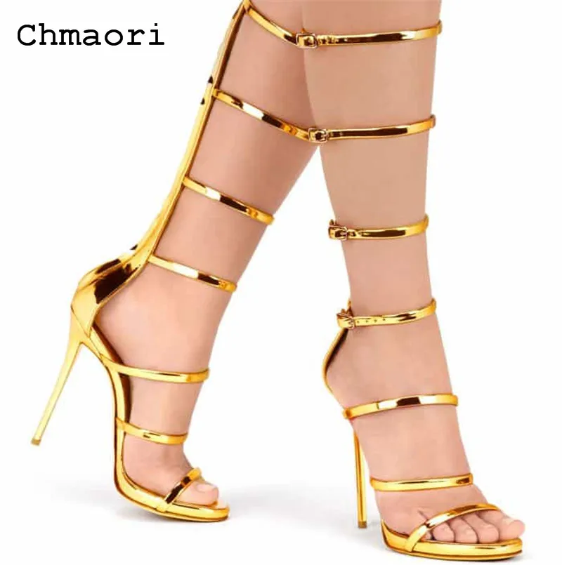 

High quality fashion pu leather mid-calf Zipped thin high heel boots Sexy peep toe boots Females Party Long Boots