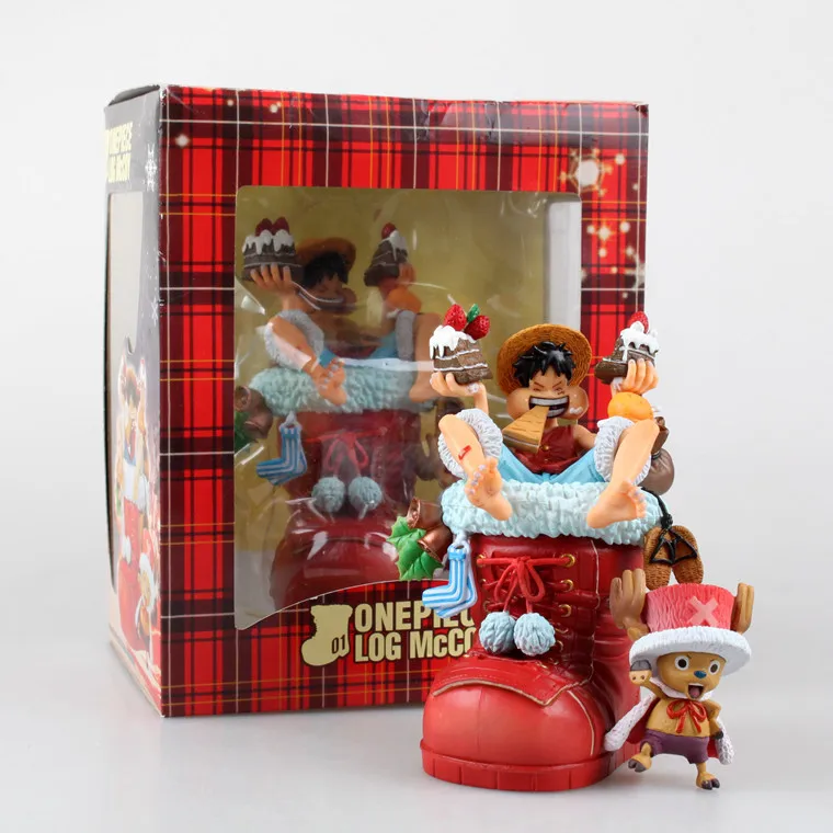 1 Pcs Japanese Anime One Piece Monkey D Luffy Chopper Christmas Shoes 11 CM PVC Action Figure Collectible Model Toys Gift Kids | Игрушки и