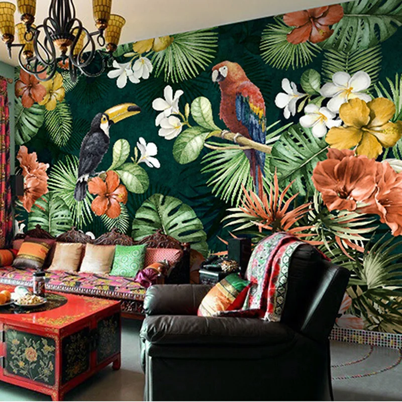 

Free shipping Rainforest pastoral wallpaper bedroom living room sofa TV backdrop restaurant large mural lj1102 Custom Size