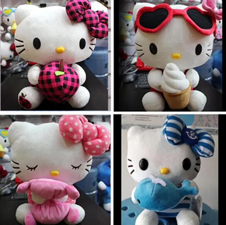 4pcs/lot Brand toys Hello Kitty big Plush toys Set 10 inch Kitty