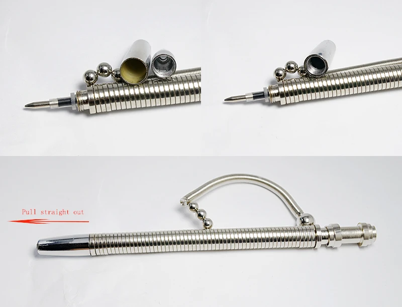 Creative Metal Think Ink Pen Magnetic Bendable ballpoint Pen With Paper Box Office School Supplies