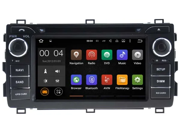 

new android 7.1 car dvd player GPS navigation for TOYOTA AURIS 2013 WIFI tape recorder headunit multimedia audio stereo video