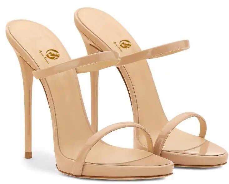 Оригинальные новые женские босоножки на тонком каблуке с открытым носком пикантная обувь золотистого, серебристого, телесного, цвета шампанского Женская обувь; большие размеры США 3-10,5 - Цвет: EF00751