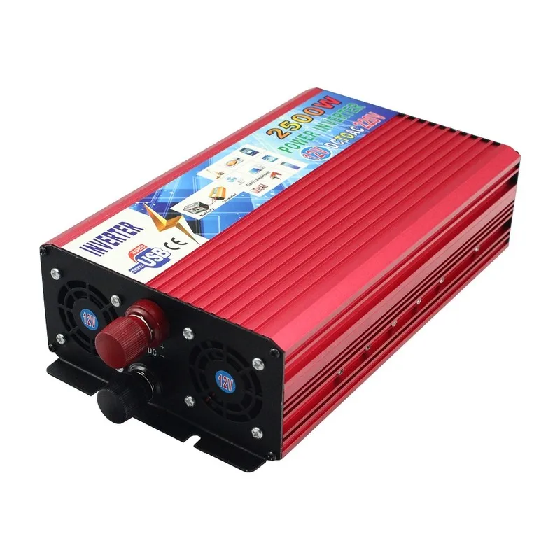 

Car Power Inverter Transformer DC 12V to AC 220V 2500W Portable Power Inverter Vehicle Power Supply Charger Converter Adapter