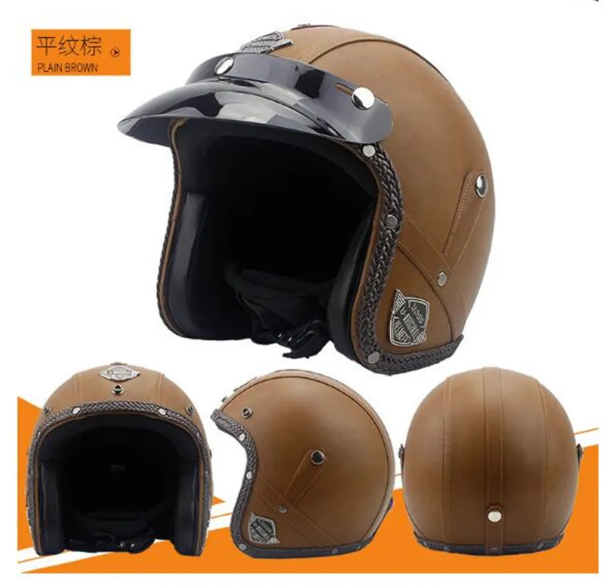 Серебряный casco de moto rcycle шлем Ретро винтажный мото rbike с открытым лицом полушлем Cruiser Touring Chopper Biker Кафе Racer