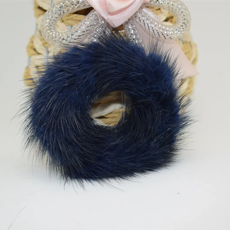 Корейский натуральный мех мяч Эластичный волос Веревка кольца Галстуки ленты конский хвост держатели для девочек повязка для волос аксессуары для волос
