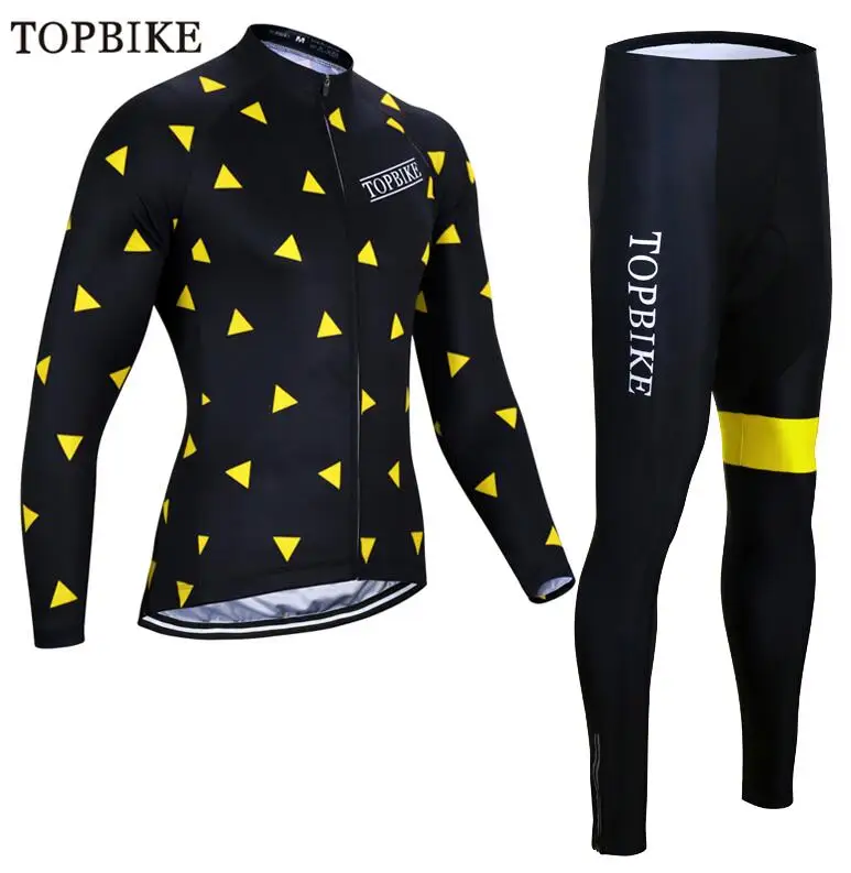 TOPBIKE зимняя одежда для велоспорта, одежда для велоспорта MTB, комплекты для велоспорта с длинным рукавом, Мужская одежда для велоспорта, Майо ciclismo hombre, костюмы - Цвет: BJC-DB-0704