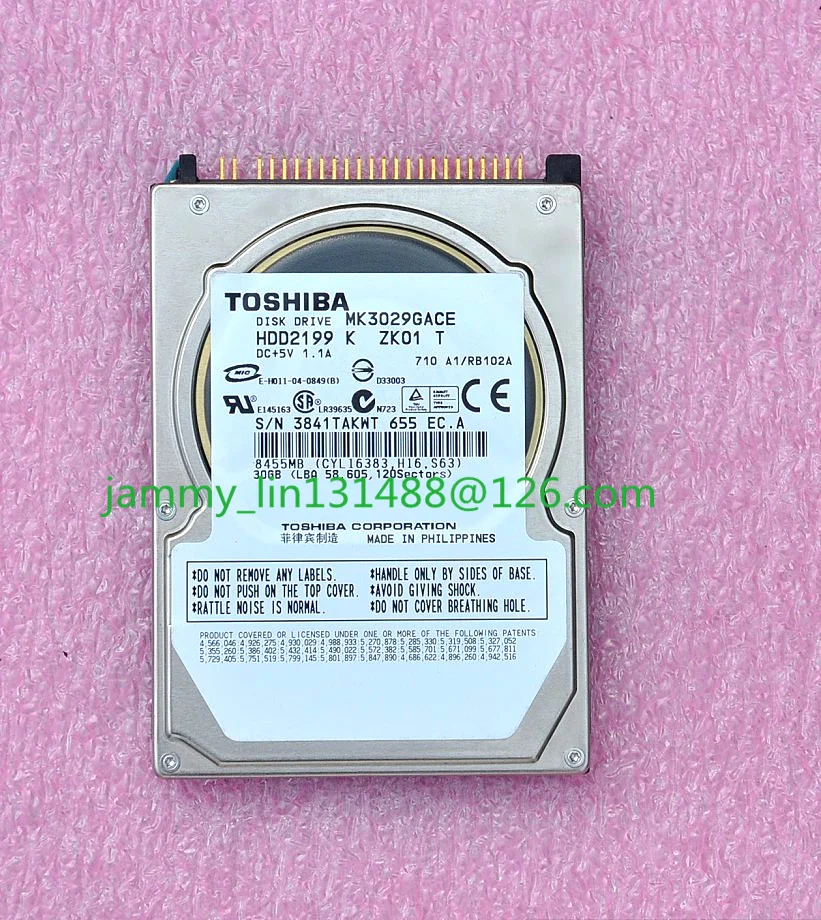 Бесплатная доставка диск MK3029GAC жесткий 30GB HDD2198 DC + 5V 1.1A 8455MB для chrysler HDD alpine car navigaiton