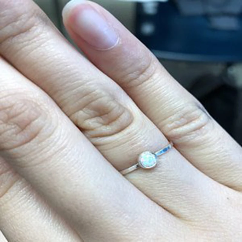 Simple Design Fire Opal Rings For Women Jewelry Vintage Wedding Engagement Rings Anillos