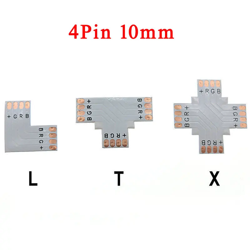 2/3/4/5pin 8 мм/10 мм/12 мм Быстрый Splitter Угловой соединитель для RGB/одноцветный светодиодный гибкие полосы светильник 5050 3528