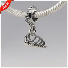 Подходит для Pandora Браслеты сердца тиара украшения серебряные бусины 925 пробы