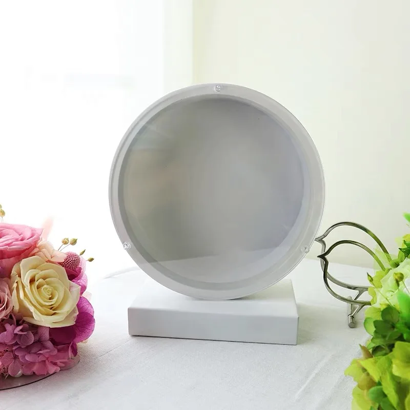 Only lamp Романтический настольная лампа оригинальная прикроватная акриловое кольцо лампы алюминий топ PMMA led light модные хрустальные люстры свет жизни настольная лампа - Цвет корпуса: Only lamp