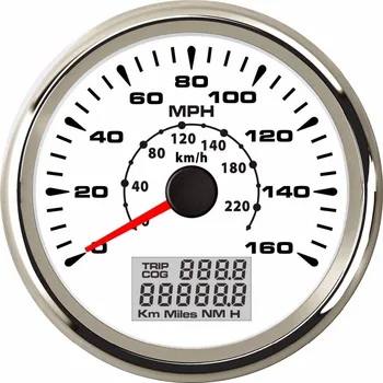 

New 85MM MPH GPS Speedometer Velometer 160MPH 220KM/H Trip Counter Odometer for Car Track Racing Motorcycle 3 3/8 12V 24V