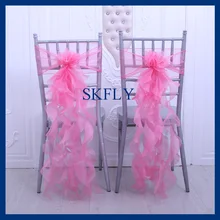 CH098R SKFLY Популярные Удивительные красивые цвета курчавая ива органза стул пояса