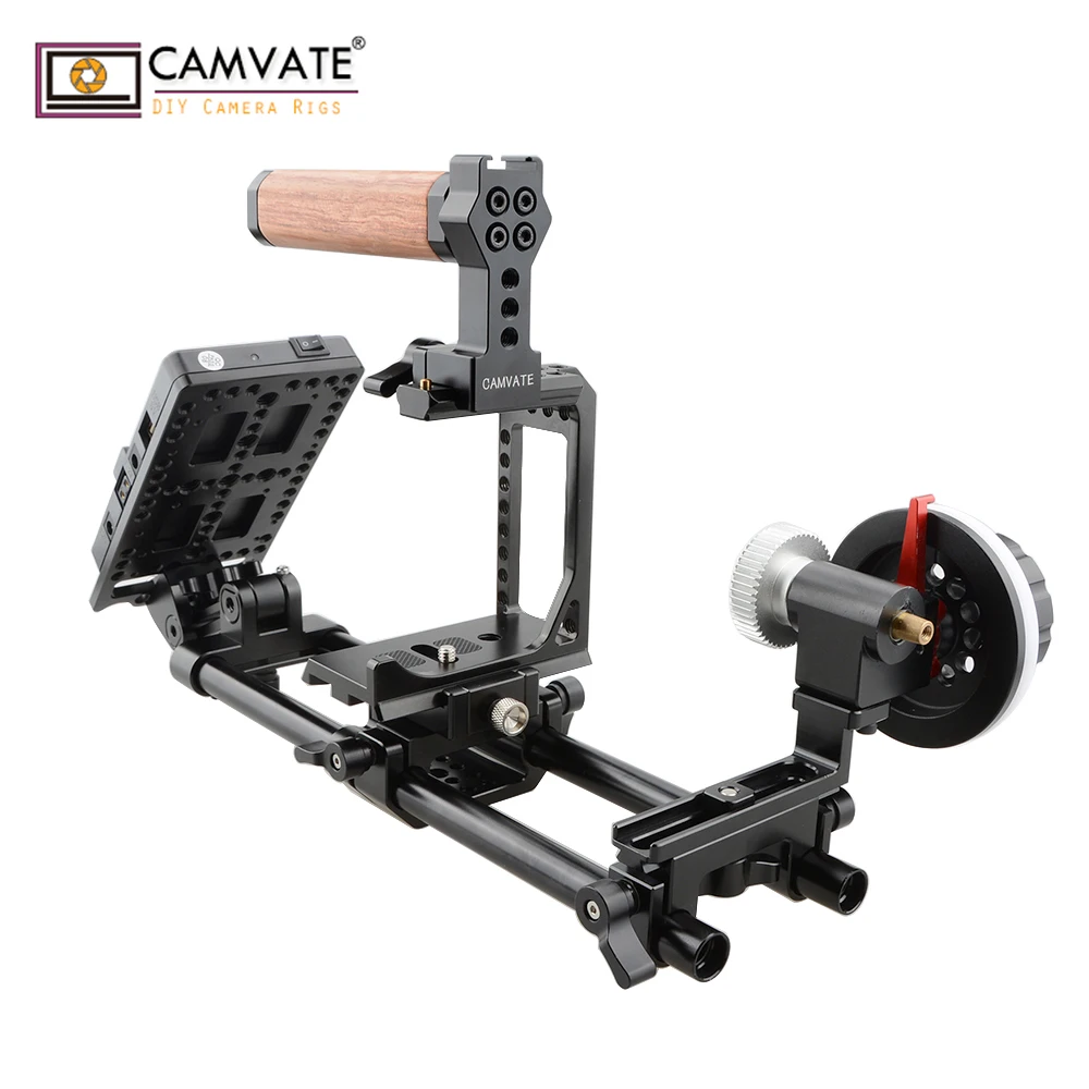 

CAMVATE Camera Cage With Follow Focus And Power Supply Splitter For A7s A7RII A7s2 A7sII A7r3 A73 C1862