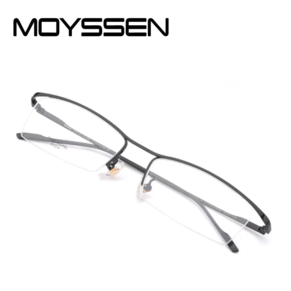 MOYSSEN High end Men's Business 100 Titanium Glasses Frame Half frame